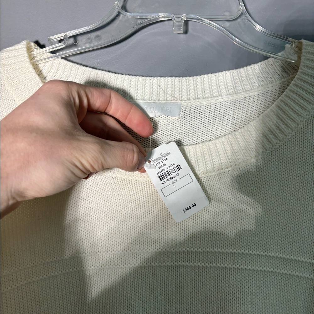 NWT SABLYN Eve Cotton Cashmere Blend Sweater Dress Size Large - Picture 4 of 7